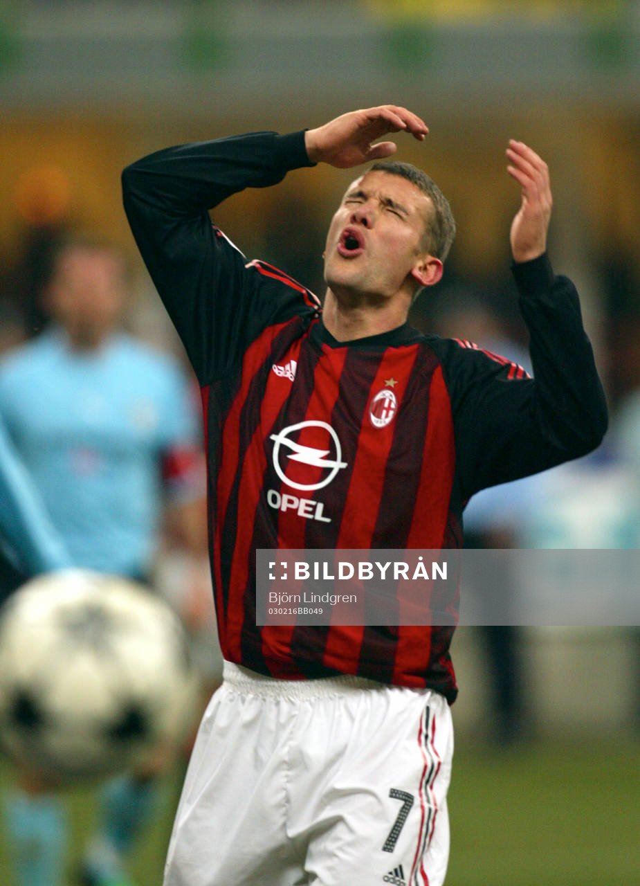 Andriy Shevchenko, Milan svär över en missad målchans