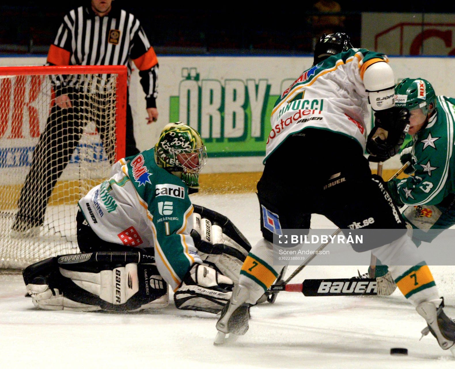 Tobias Lindström, målvakt och Christopher Marinucci,