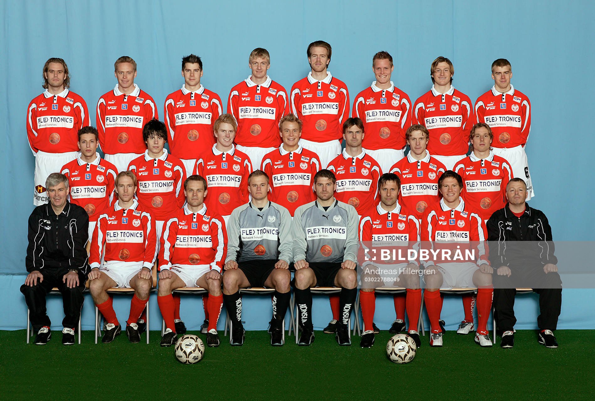 Bakre raden fr v; Lasse Johansson, Vesa Vasara, Stefan Rodevåg, Patrik Rosengren, Joacim Lantz, Anton Holmberg, Daniel Mobeck, Mikael Eklund.