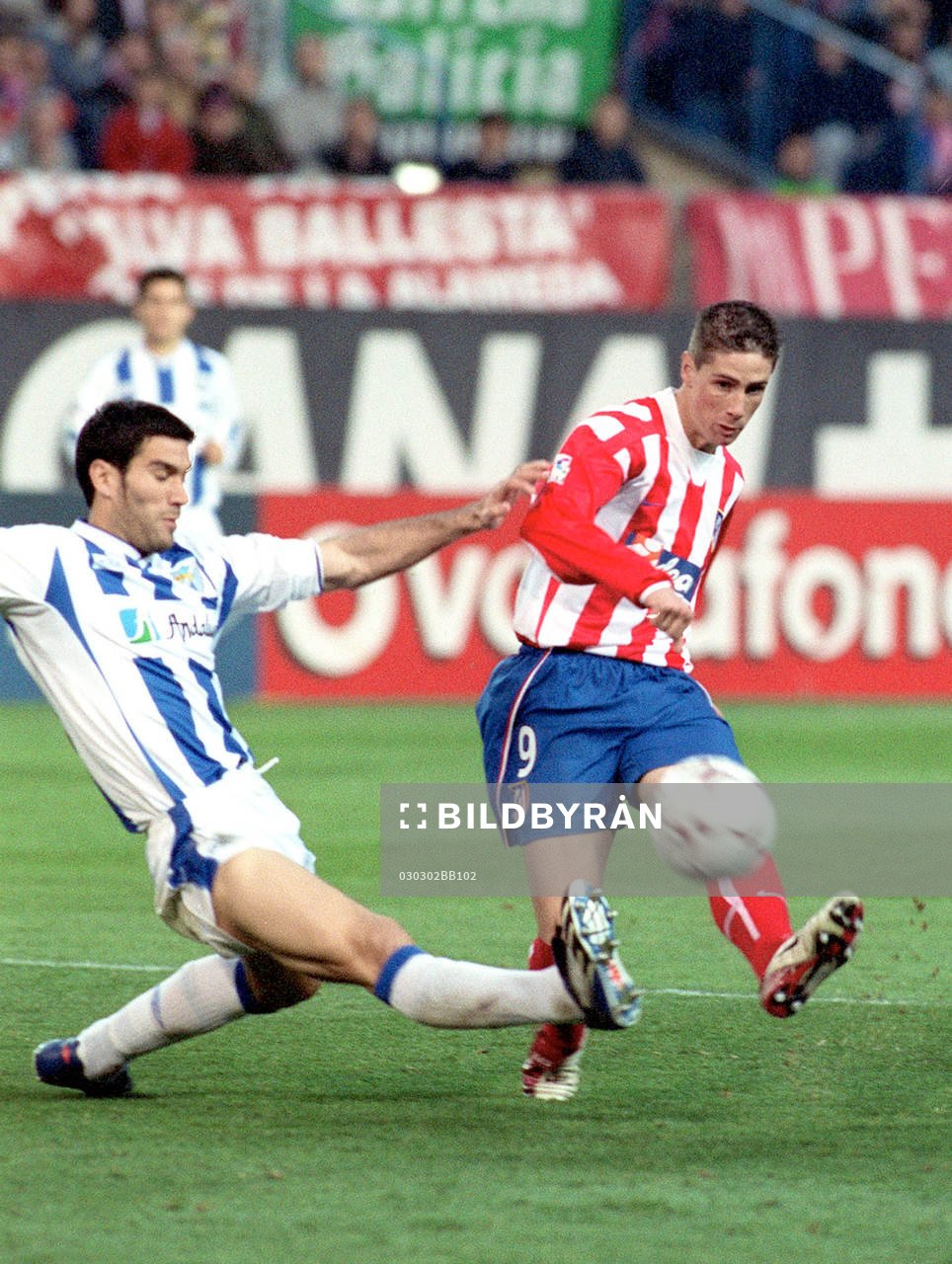  Fernando Torres, Atletico Madrid och Sanz, Malaga.