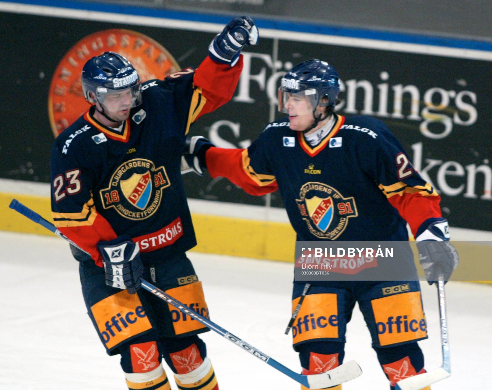 Fredrik Lindquist och Matthias Trattnig, Djurgården jublar