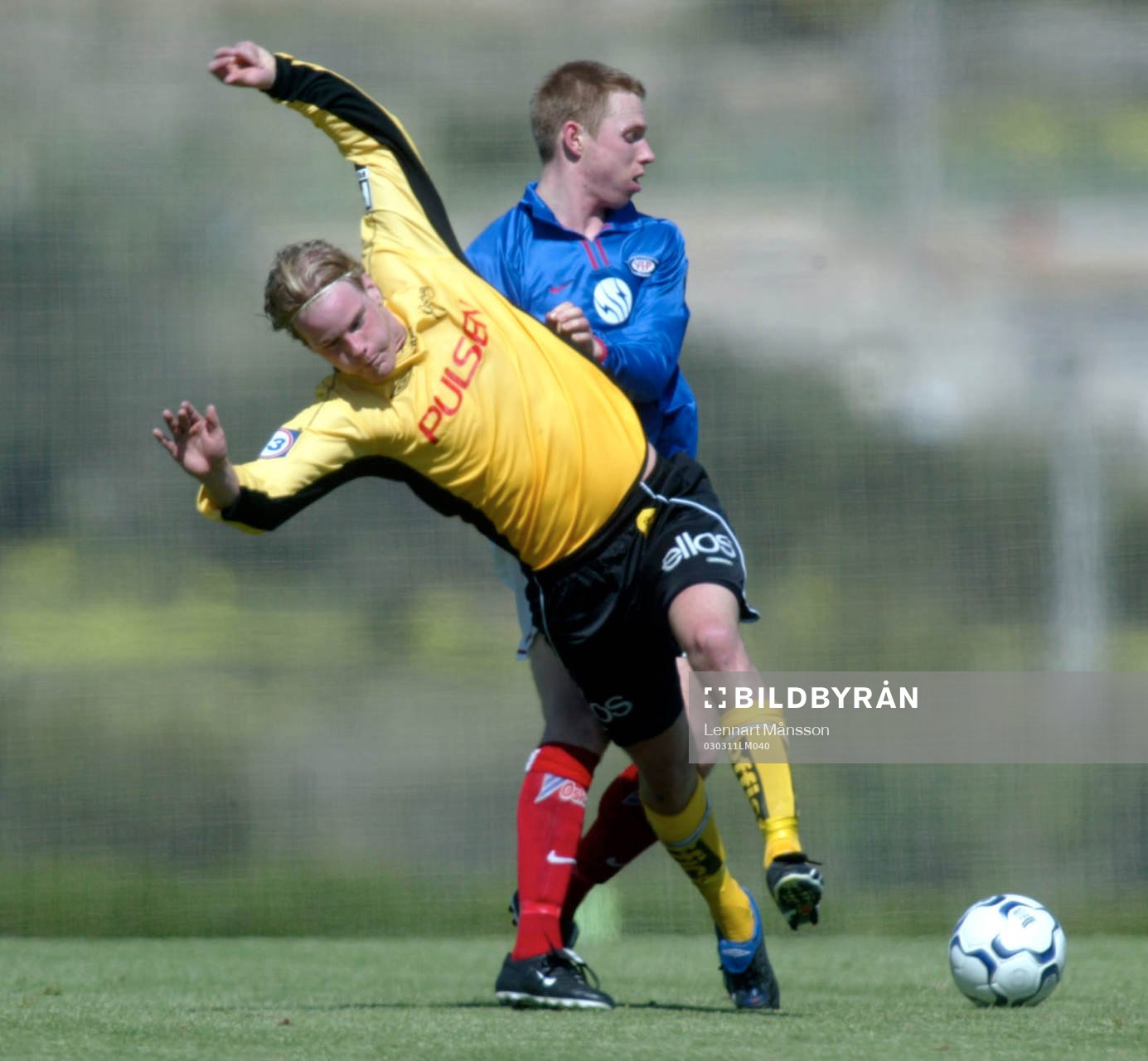 Fotboll, Träningsmatch, Elfsborg - Vålerengen: Fredrik Stenman, Elfsborg i en duell