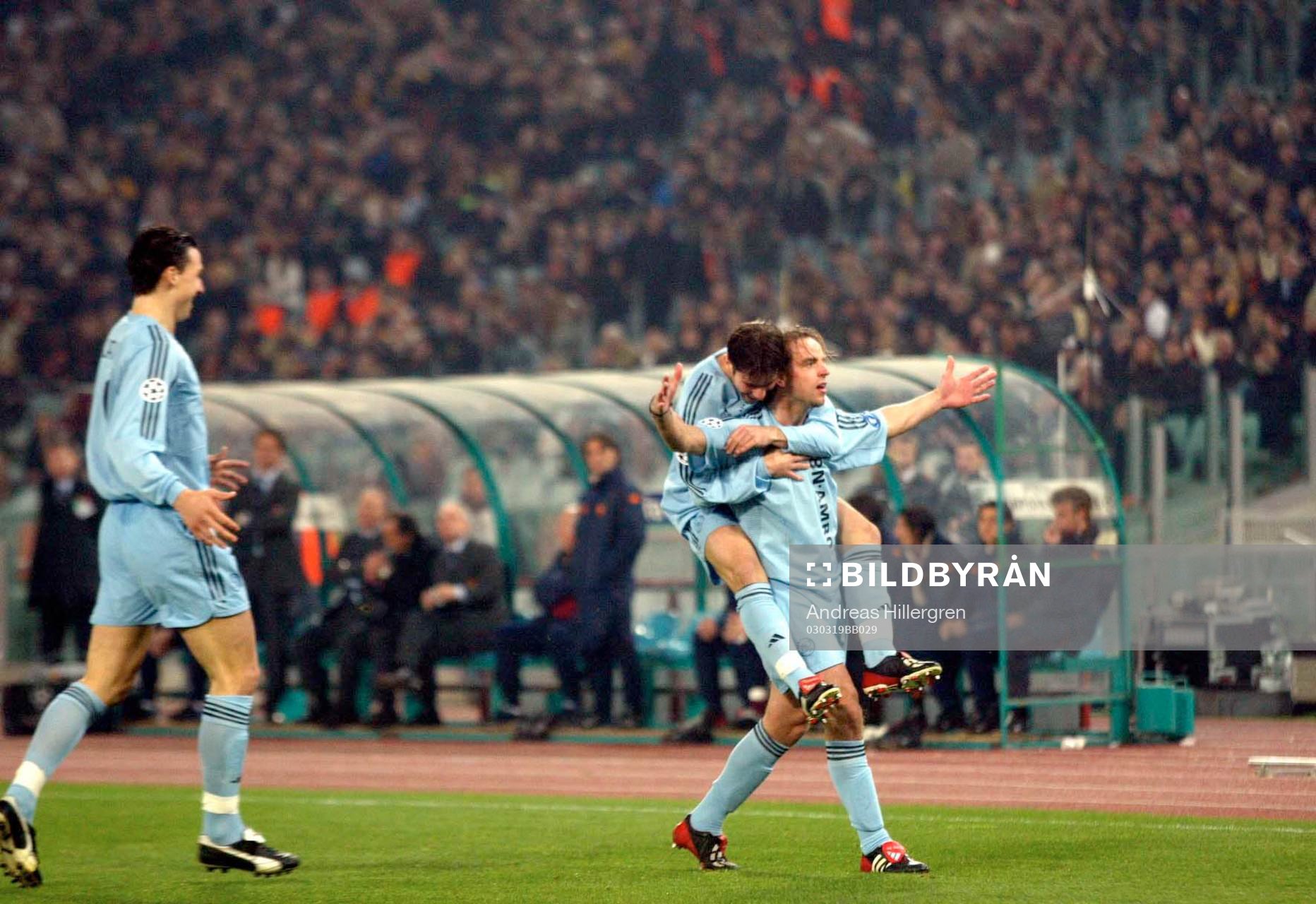 Roma - Ajax, Zlatan Ibrahimovic, Ajax. Jubel