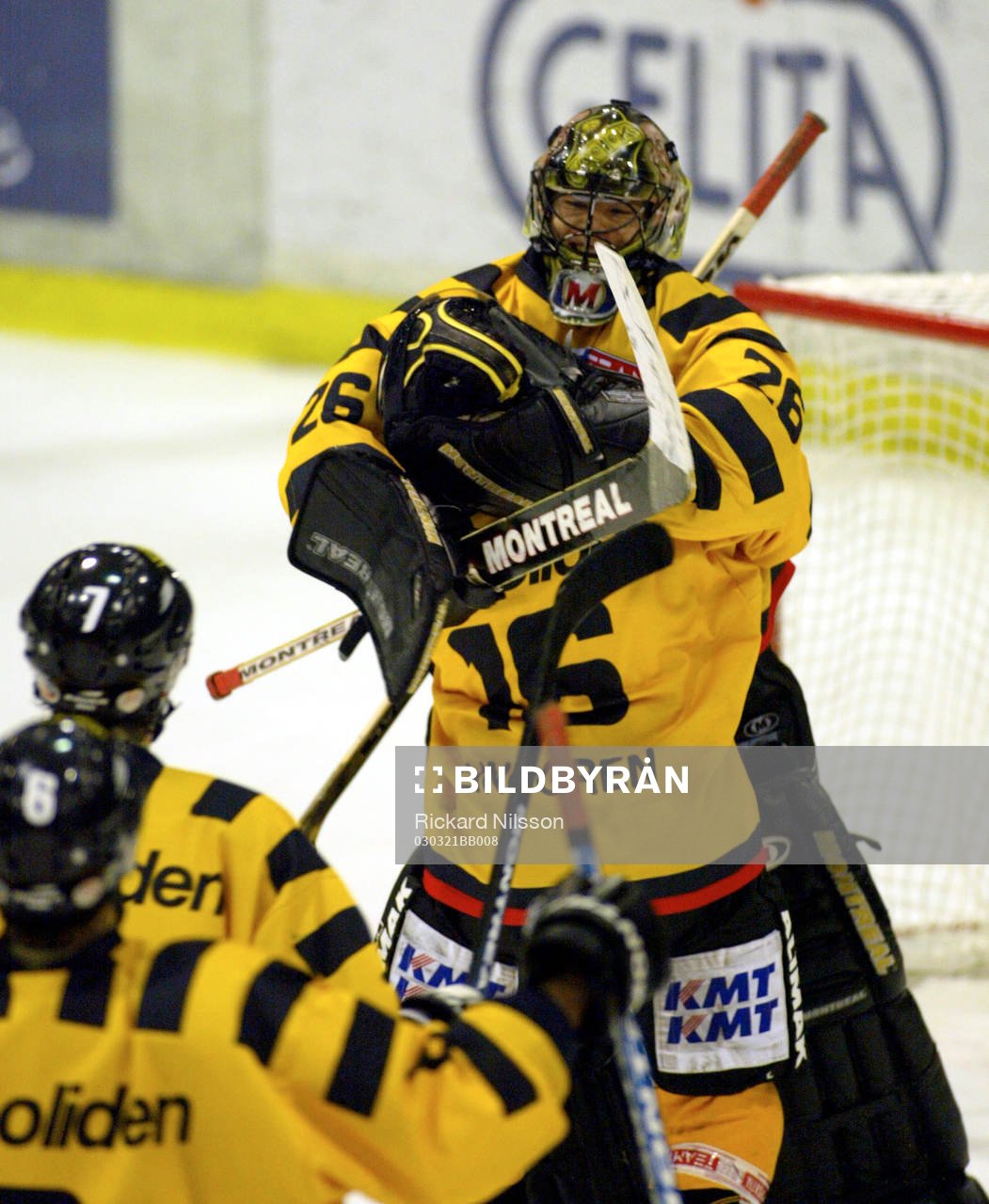Johan Backlund, målvakt i Skellefteå, blev matchhjälte i