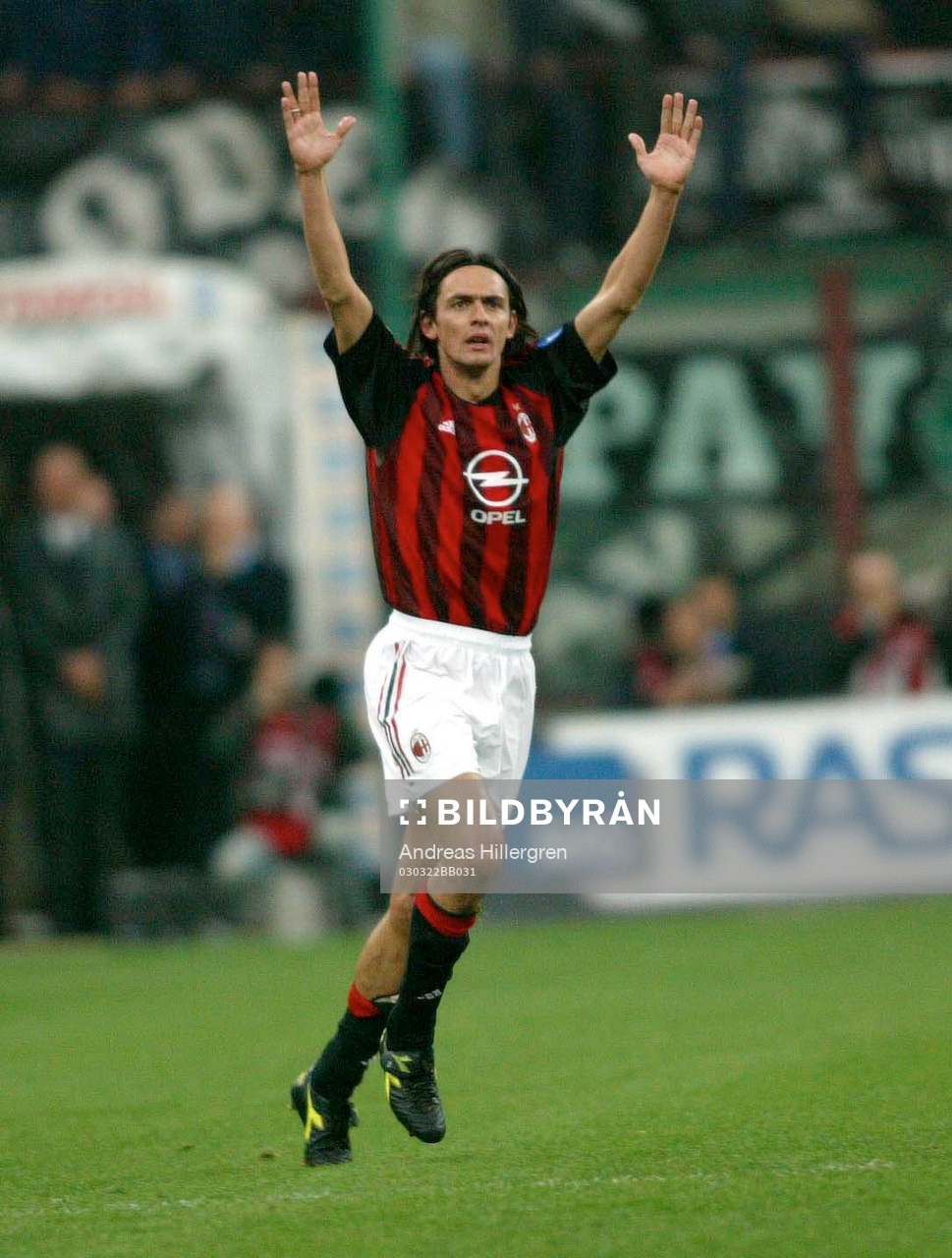 Inzaghi, Milan avgör matchen, jubel