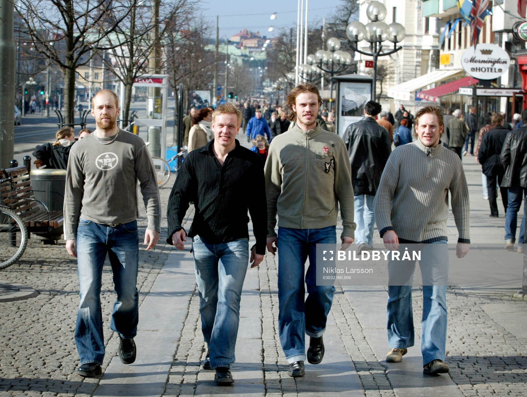 Timråspelarna Niklas Nordgren, Robert Carlsson, Mikael