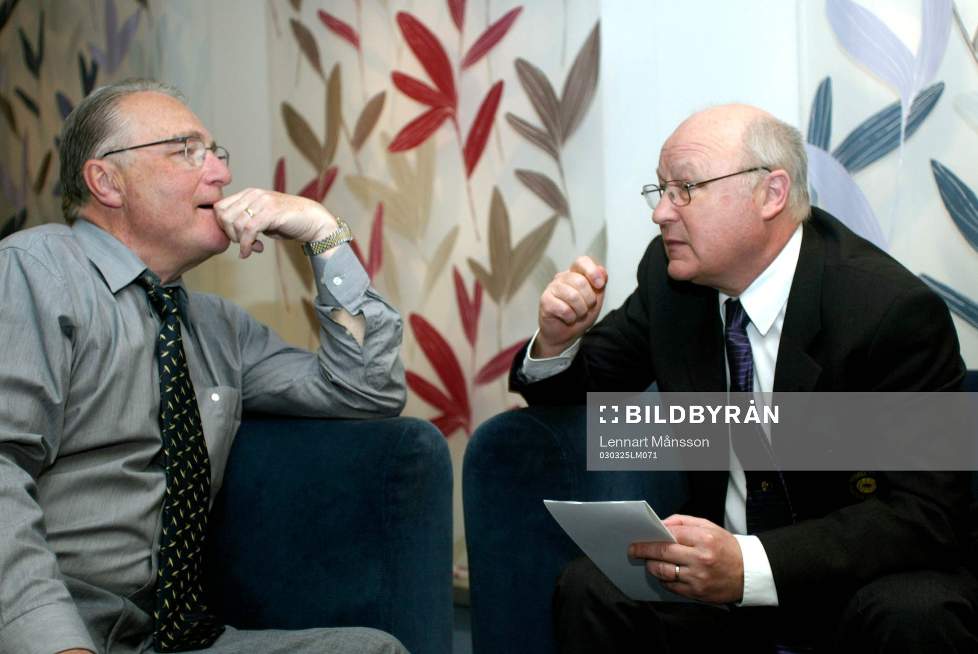 Bengt Madsen, v. ordf. och Lars-Åke Lagrell, ordförande,