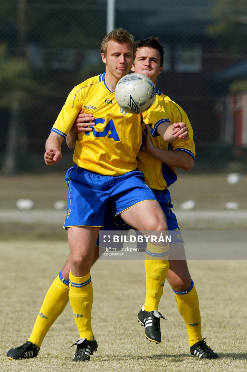 Fotboll, Sverige, U21, Stefan Ålander och Per Nilsson