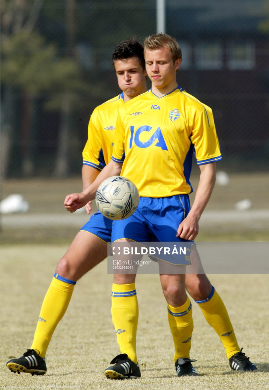 Fotboll, Sverige, U21, Stefan Ålander och Per Nilsson