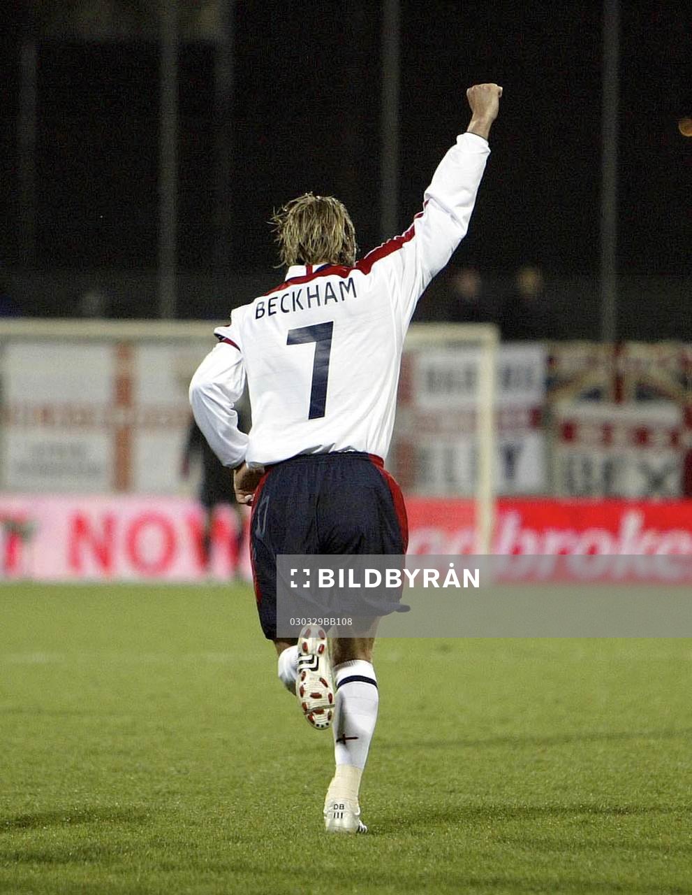 David Beckham, England jubel