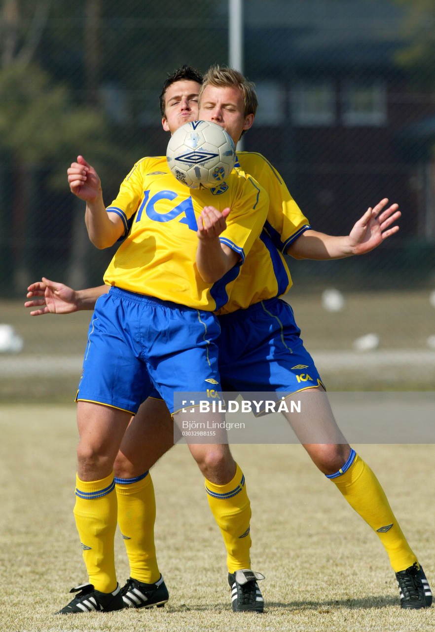 Fotboll, Sverige, U21, Stefan Ålander och Per Nilsson