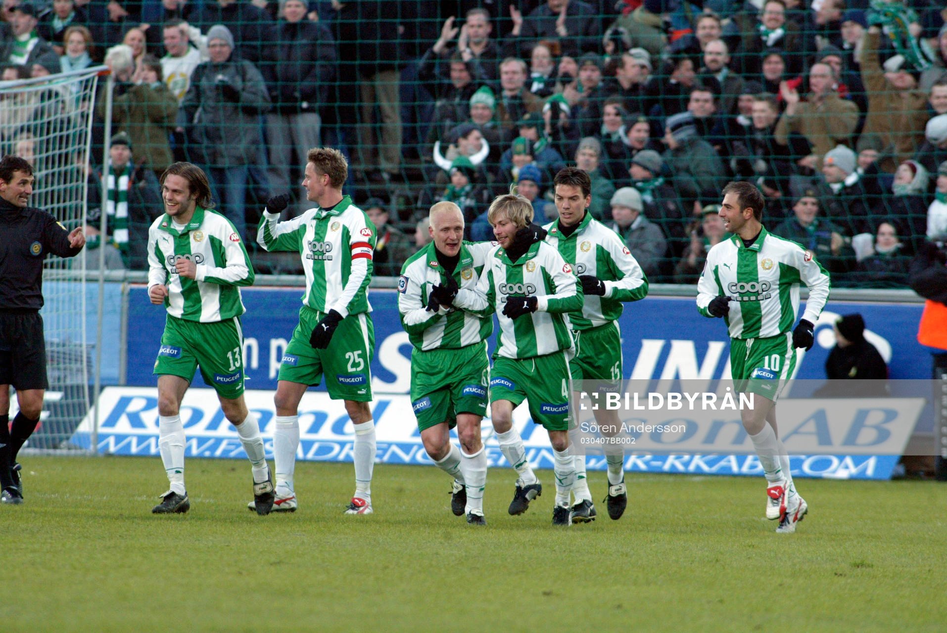 Fotboll, Allsvenskan, Hammarby - Elfsborg: Christer Fursth, Hammarby jublar
