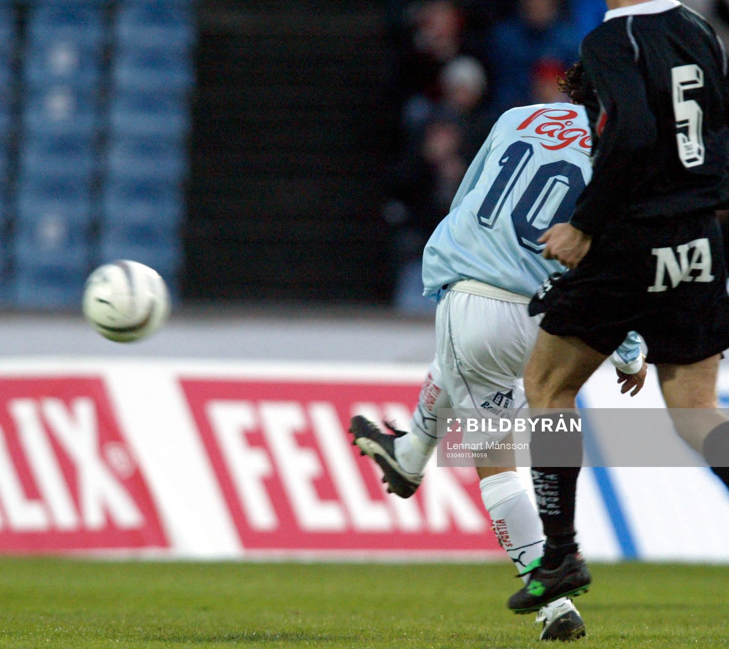 Premiärmålet i MFF-tröjan för Louay Chanko, Lars Larsen