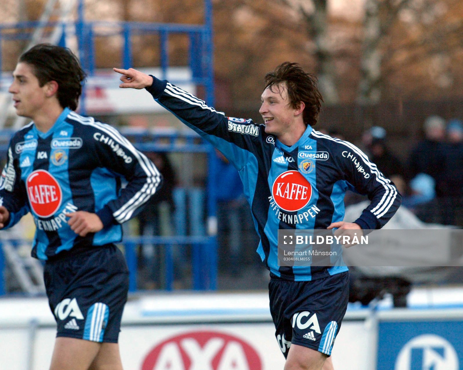 Premiärskytt för Djurgården, Kim Källström på straff.