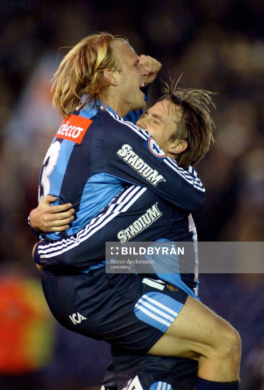 Andreas Johansoon och Mikael Dorsin, Djurgården, jubel