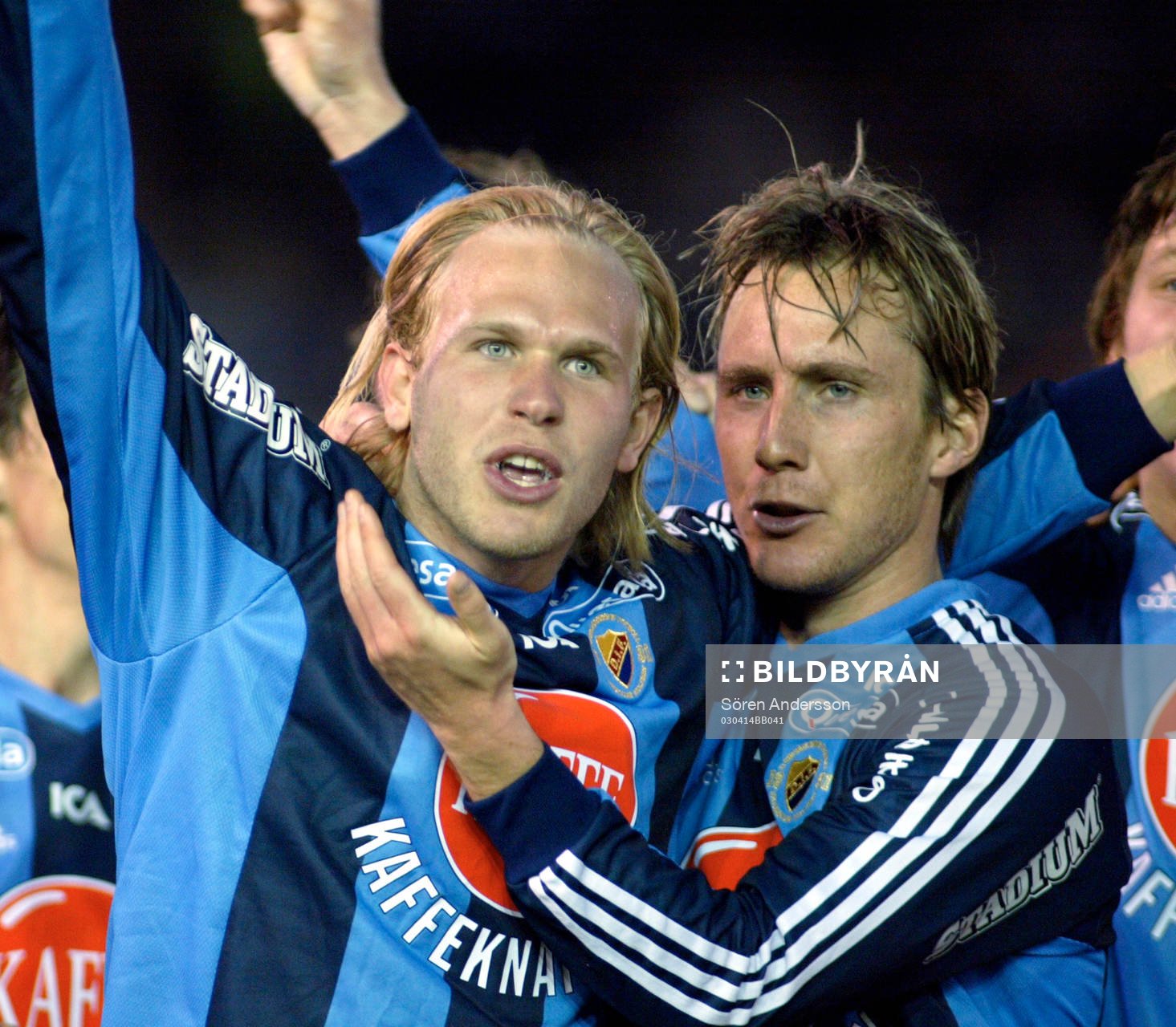 Mikael Dorsin och Andreas Johansson, Djurgården, jubel
