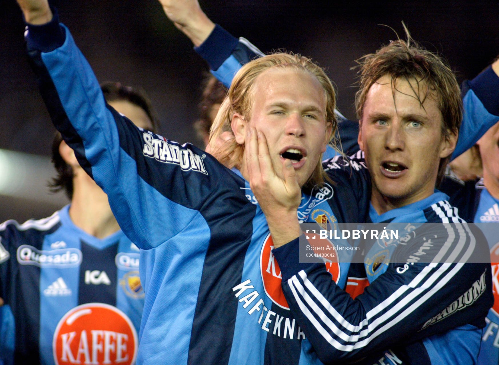 Mikael Dorsin och Andreas Johansson, Djurgården, jubel