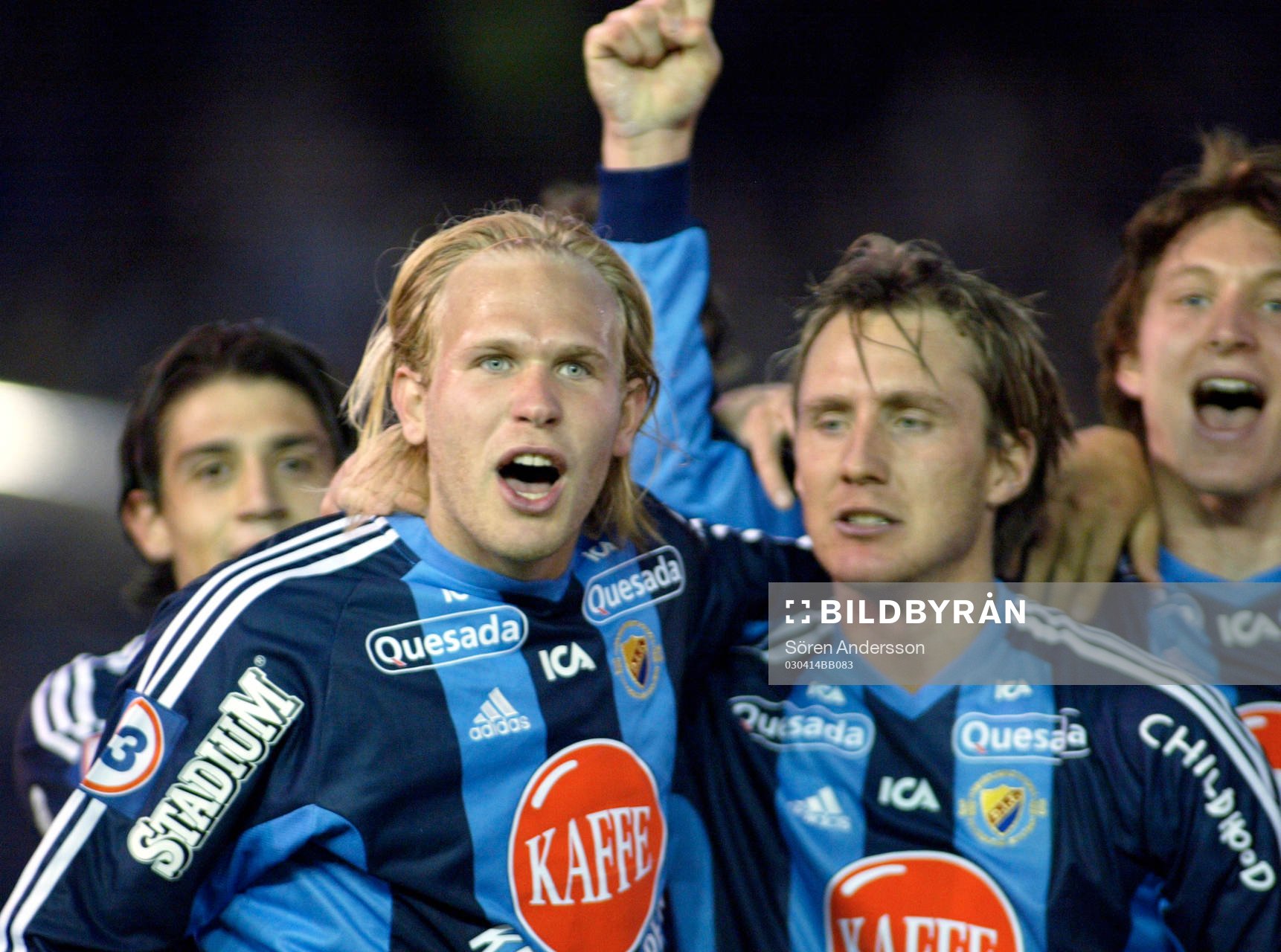 Mikael Dorsin, Andreas Johansson och Kim Källström,