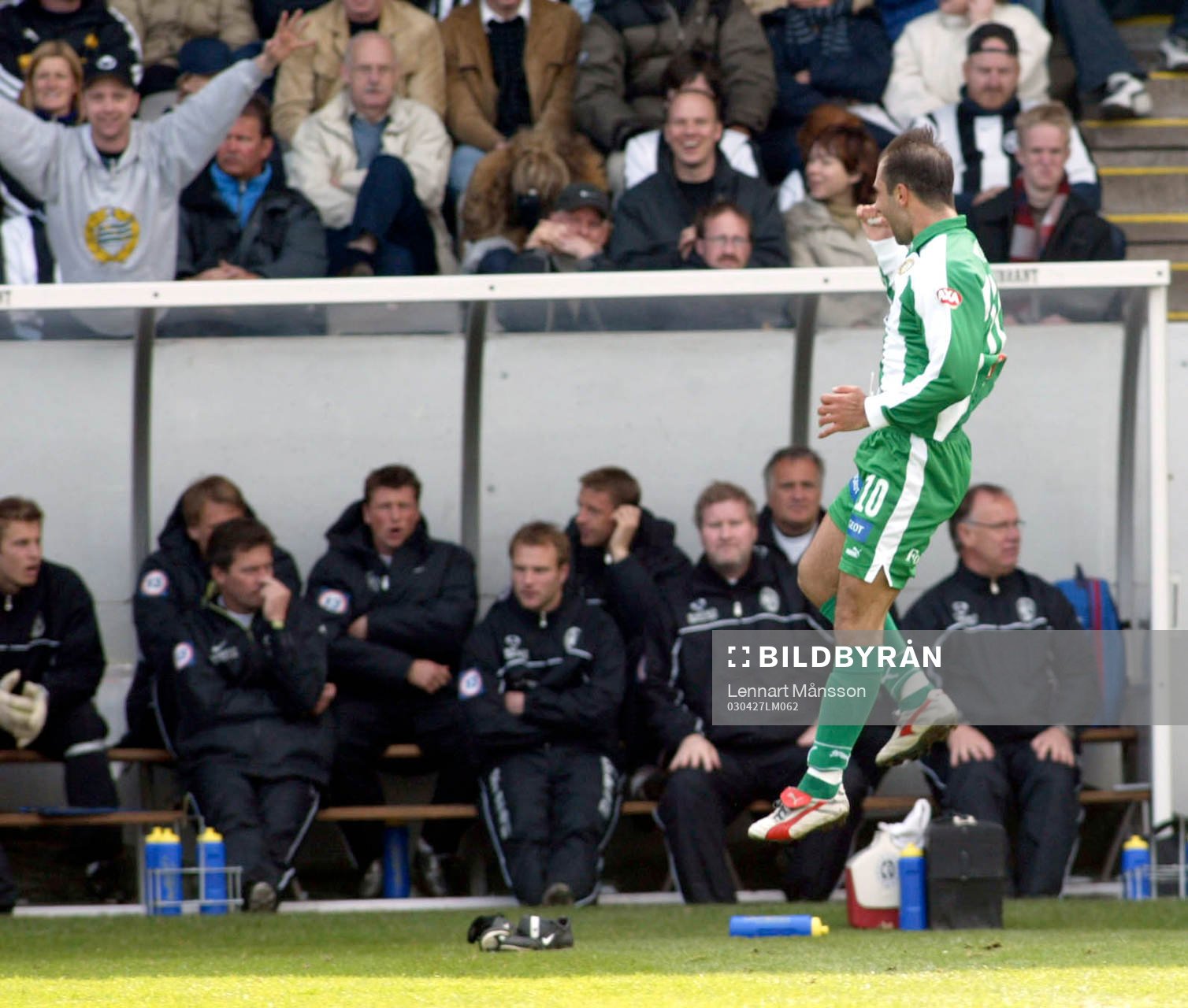 Fotboll, Allsvenskan, Landskrona - Hammarby: Kennedy Bakircioglü, Hammarby jublar (Jubel)