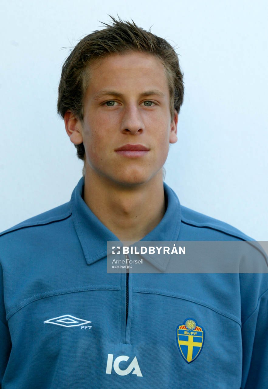 Fotboll, Sverige,  U21. Porträtt. Jonas Olsson