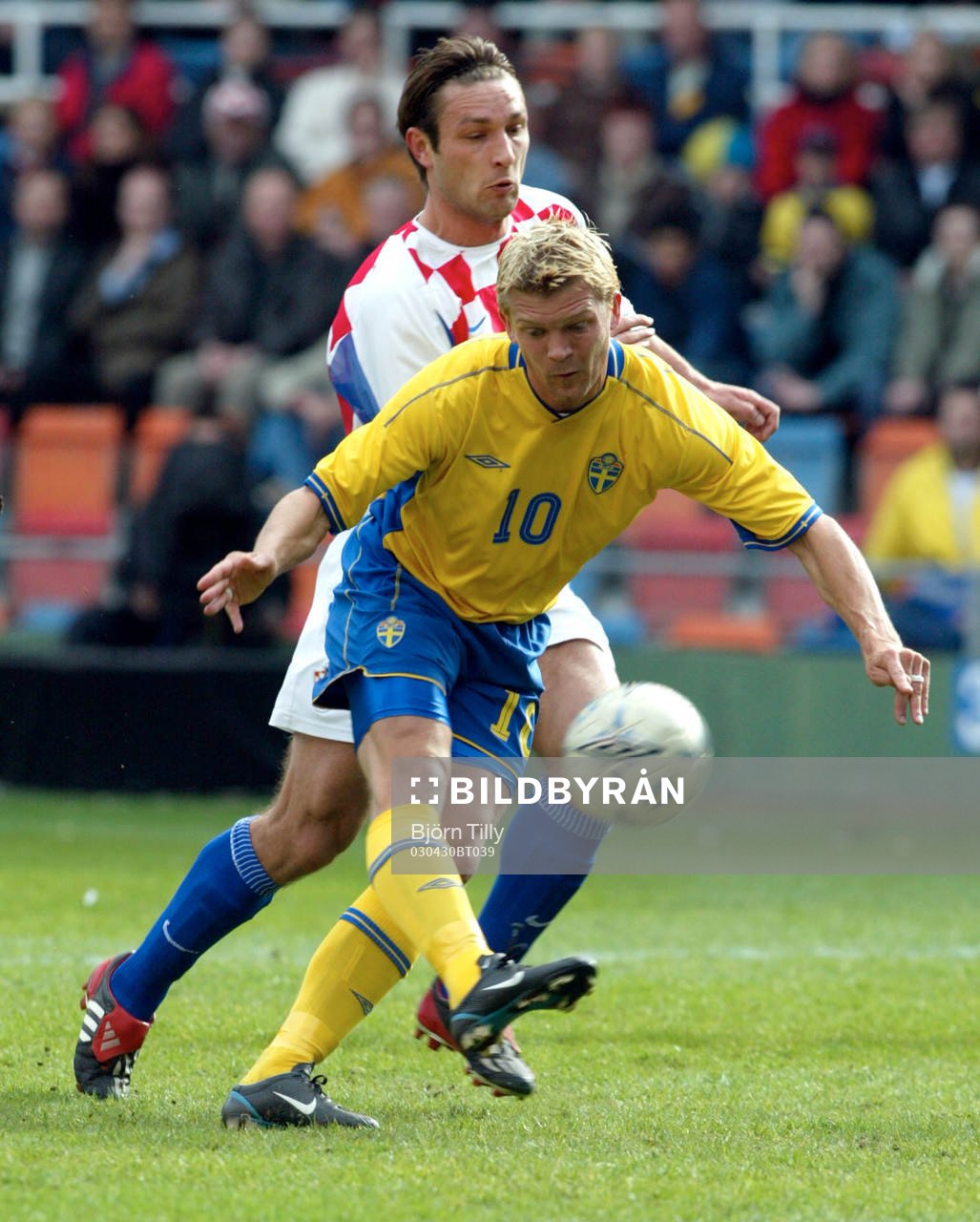 Fotboll, Landskamp, träning, Sverige - Kroatien: Marcus Allbäck.
