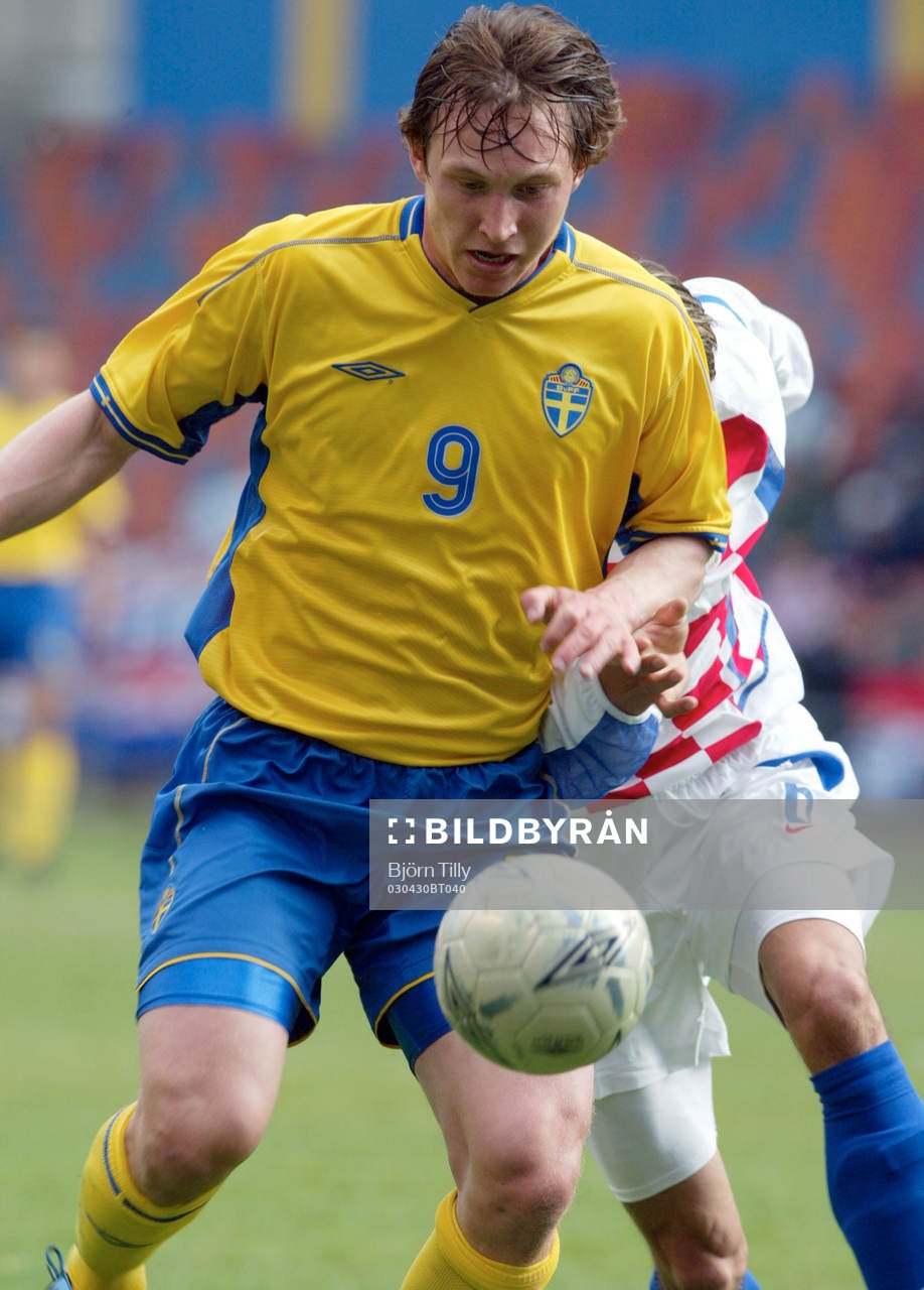 Fotboll, Landskamp, träning, Sverige - Kroatien: Kim Källström.