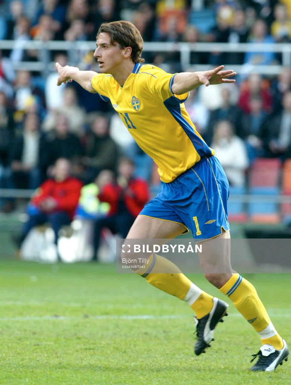 Fotboll, Landskamp, träning, Sverige - Kroatien: Zlatan Ibrahimovic gjorde Sveriges enda mål.