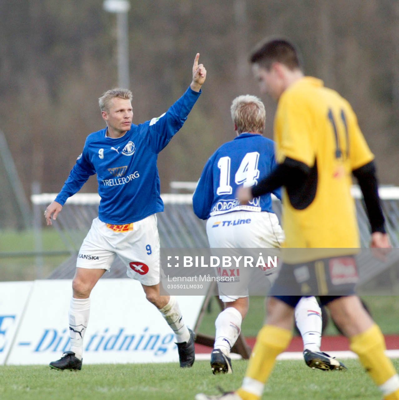  Mats Lilienberg, Trelleborg jubel efter att ha gjort 1-2 