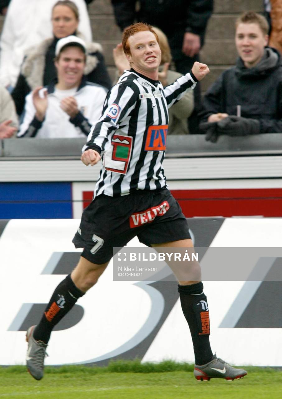  Alexander Farnerud jubel efter sitt 1-0 mål.