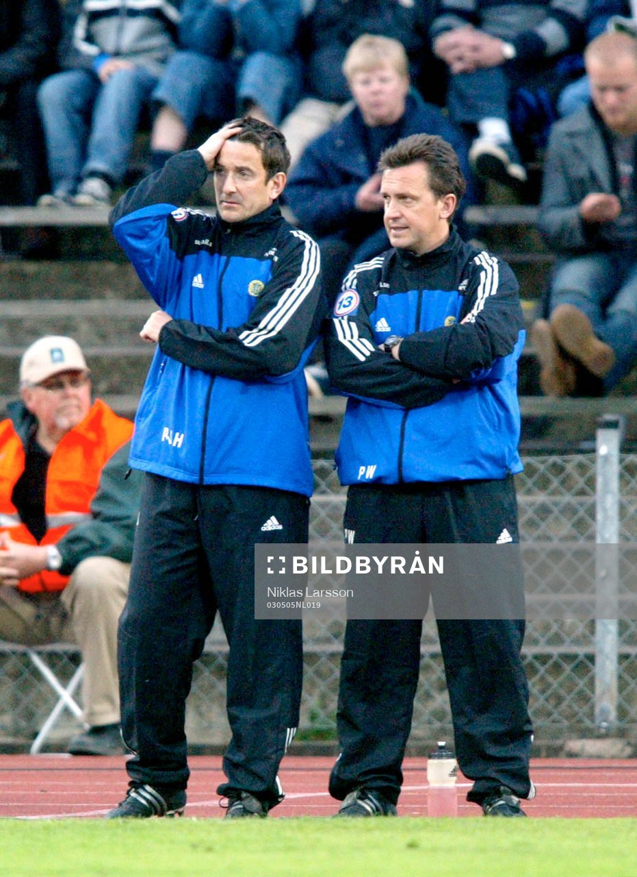 Per-Joar Hansen och Patrick Walker, tränare Sundsvall