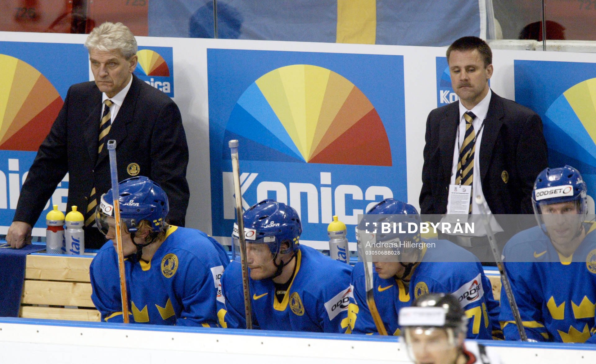 Hardy Nilsson, förbundskapten och Tommy Samuelsson,