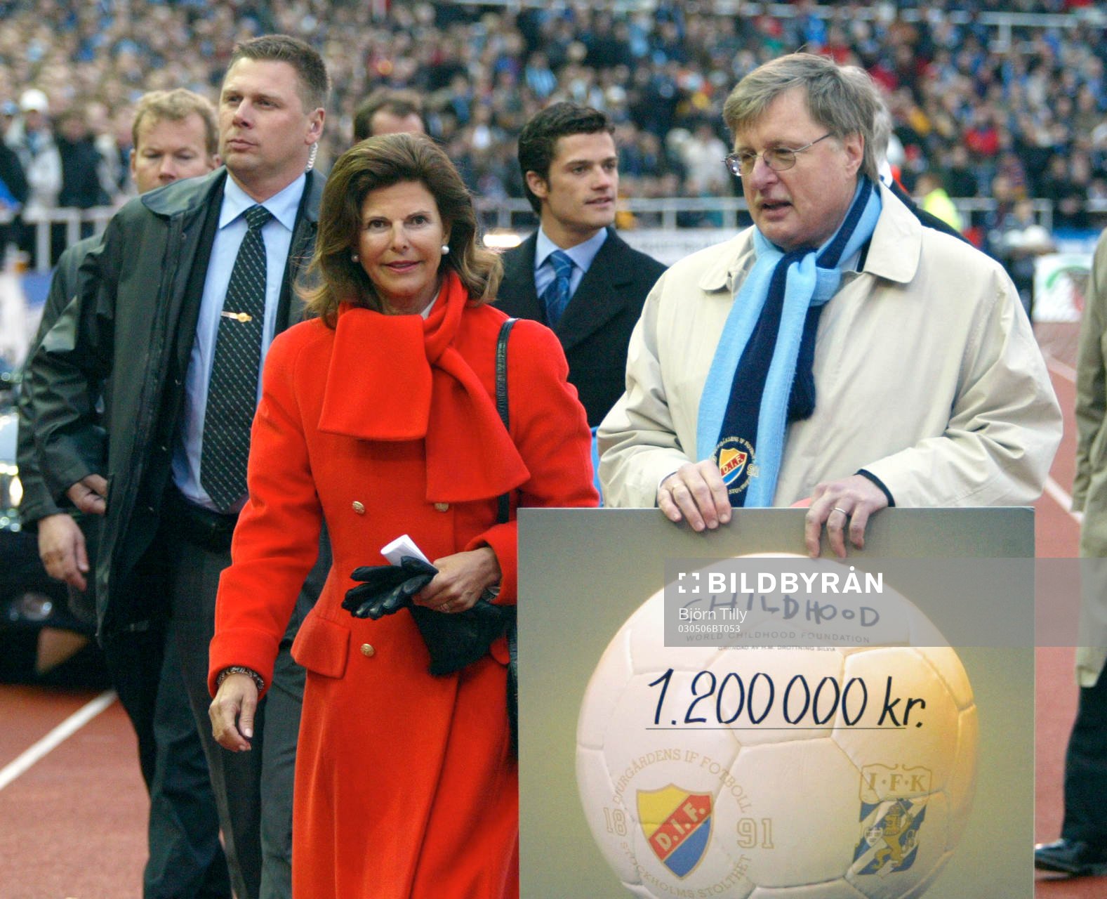 Drottning Silvia, Prins Carl Philip och Bo Lundquist,