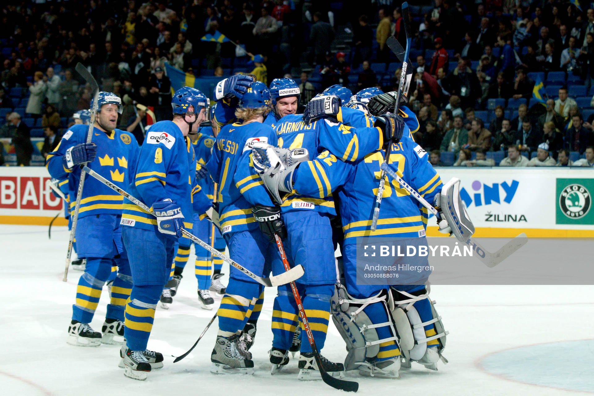 Svensk segerglädje. Jubel