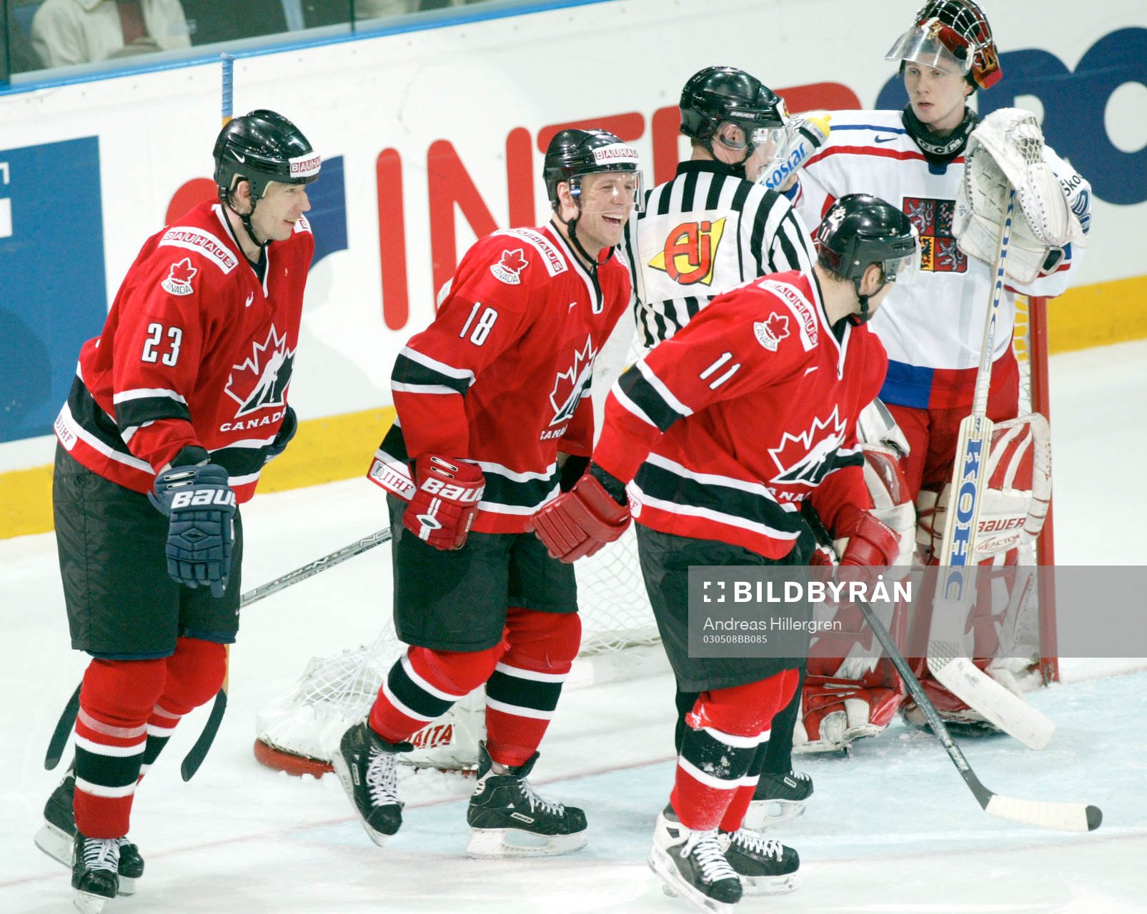 Mathieu Dandenault, Kirk Maltby och Cory Cross, Kanada,