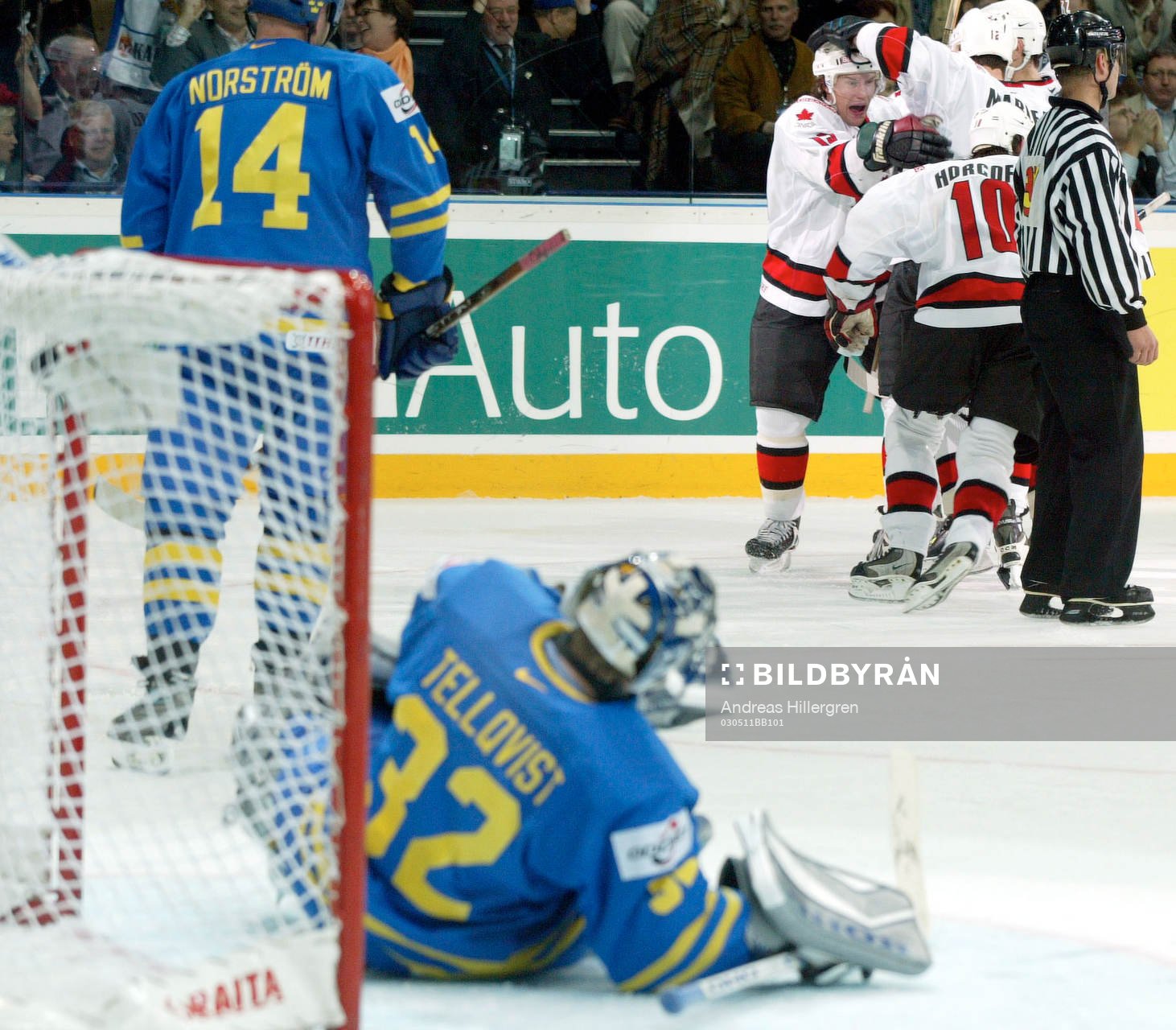 Kanada kvitterar, 2-2, Mikael Tellqvist, målvakt, depp
