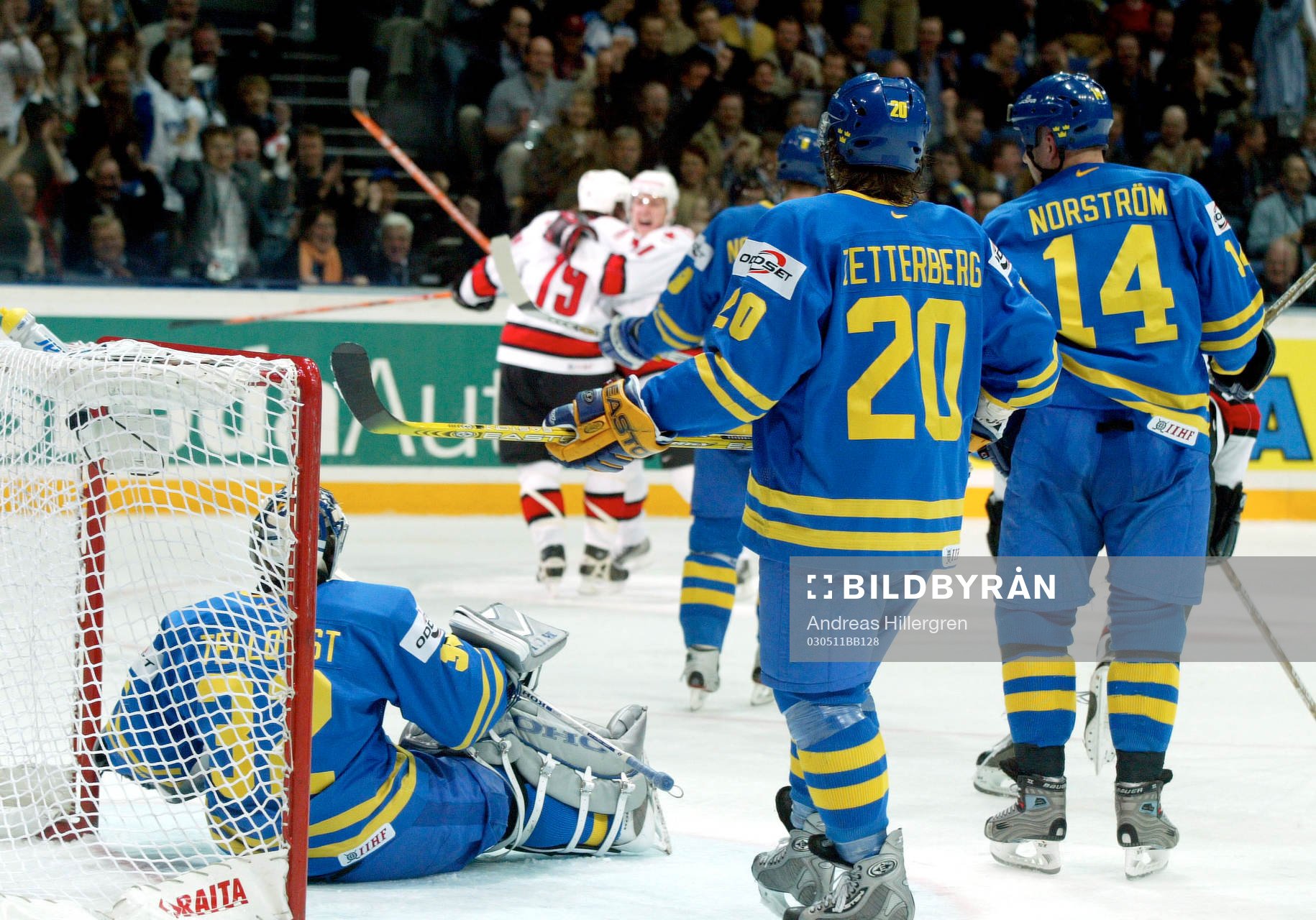 Henrik Zetterberg, Mikael Tellqvist, Mathias Norström, depp
