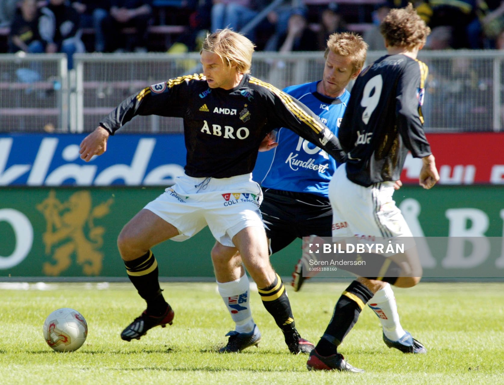  Andreas Andersson och Daniel Hoch, AIK och  Tommy Jönsson, Halmstad.