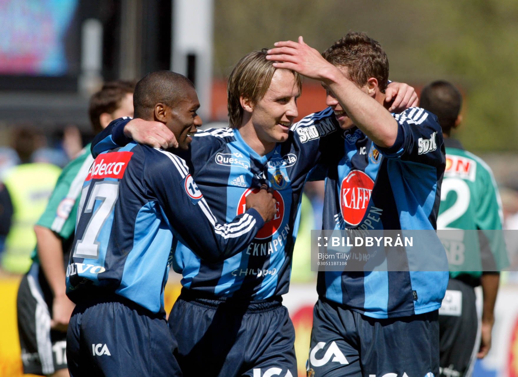 Samuel Wowoah, Andreas Johansson och Johan Elmander,