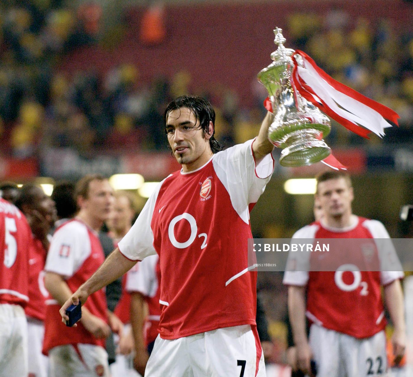  Robert Pires, Arsenal, jubel efter segern I FA cupen.