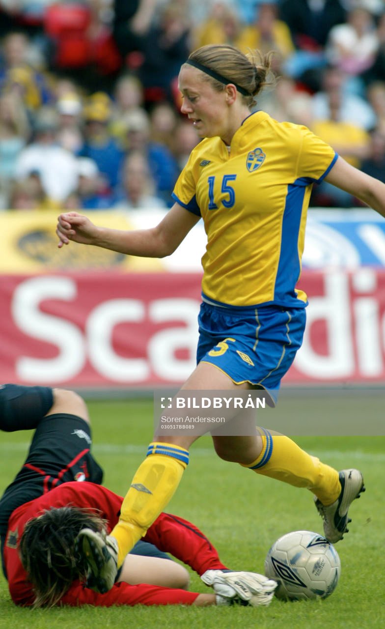  Therese Sjögran, Sverige och Carla Brunozzi, målvakt, Italien.