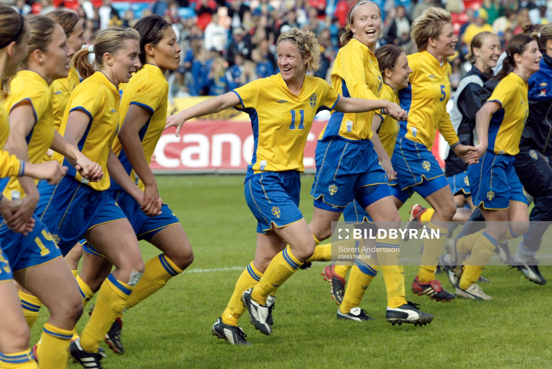 Victoria Svensson, Sverige, jubel