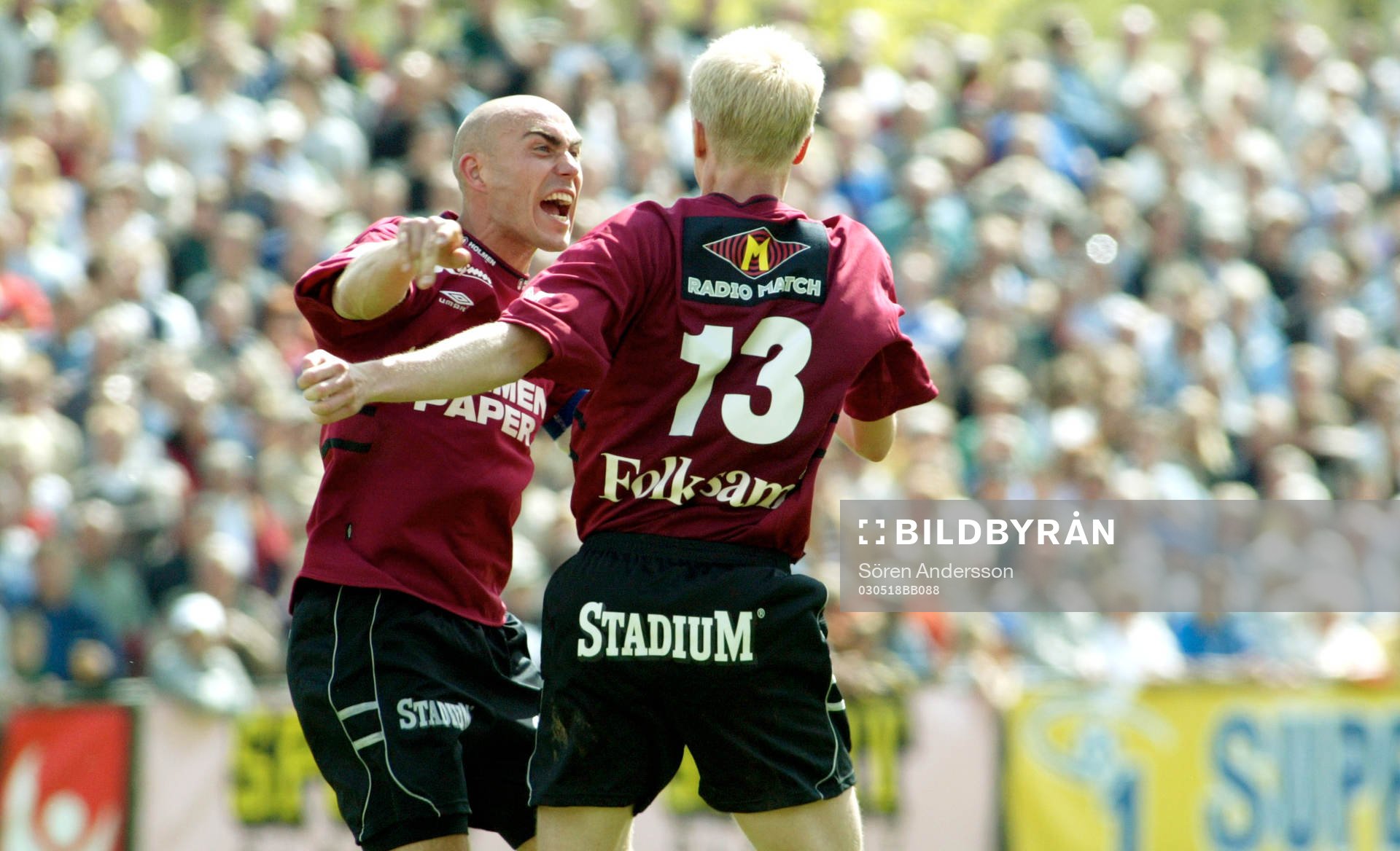 Patrik Kieback och Niclas Fredriksson, Norrköping, jubel,