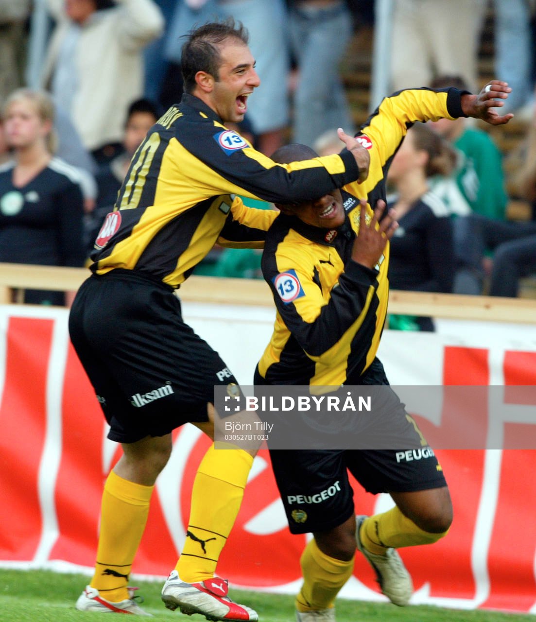 Kennedy Bakircioglü och Dede Andersson, Hammarby jubel