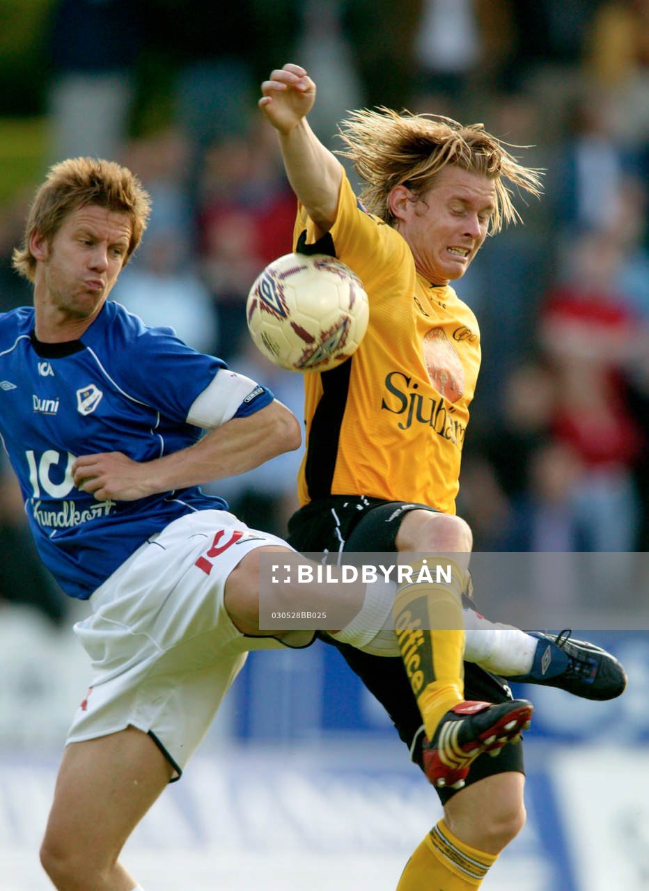 Tommy Jönsson, Halmstad och Fredrik Berglund i duell