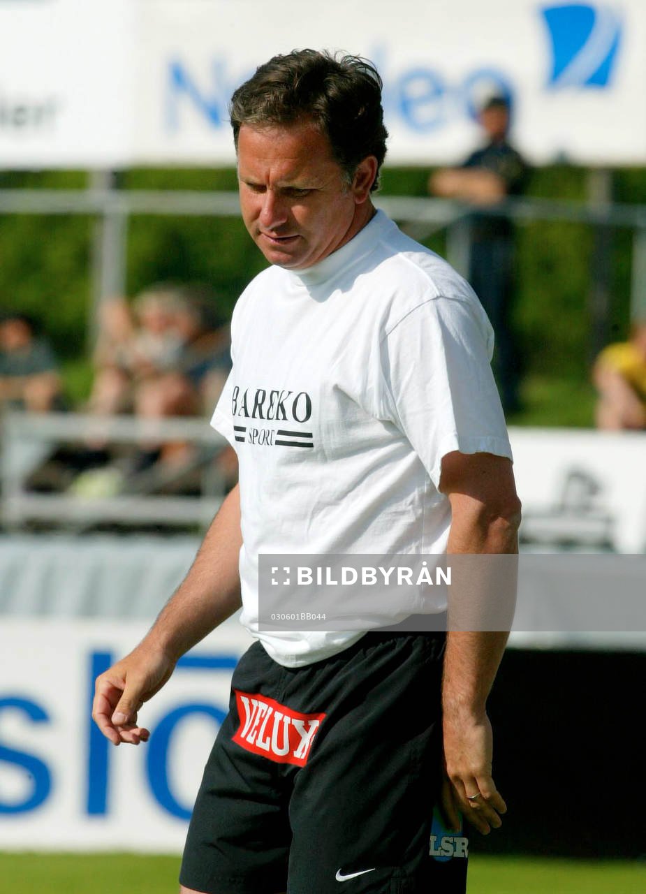 Jan Jönsson, en inte helt nöjd Landskrona - tränare