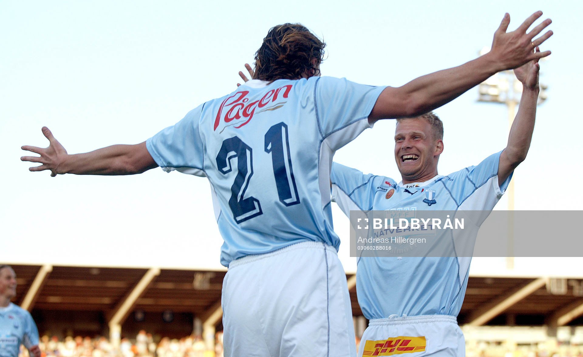 Andreas Yngvesson och Kristian Bergström, jubel