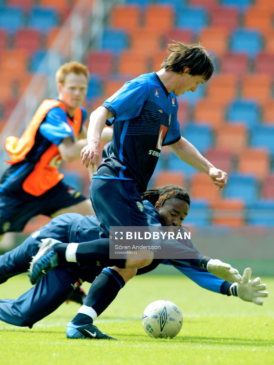 Kim Källström, Michael Svensson och Eddie Gustafsson,