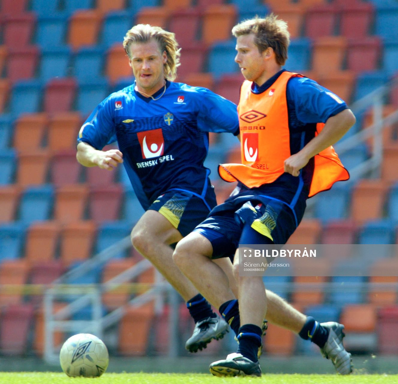 Johan Mjällby och Anders Svensson, Sverige