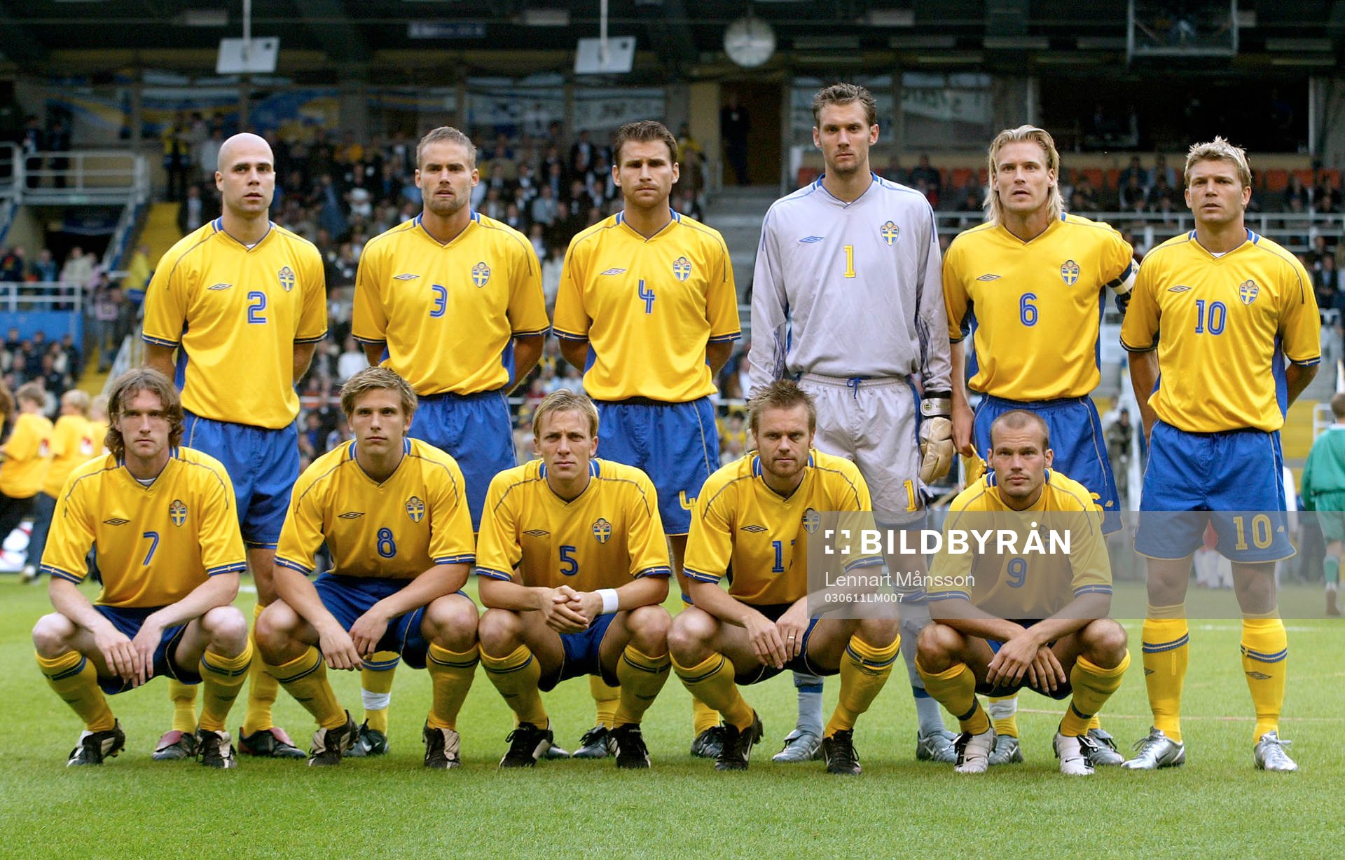 Bakre raden fr v;  Teddy Lucic, Olof Mellberg, Andreas