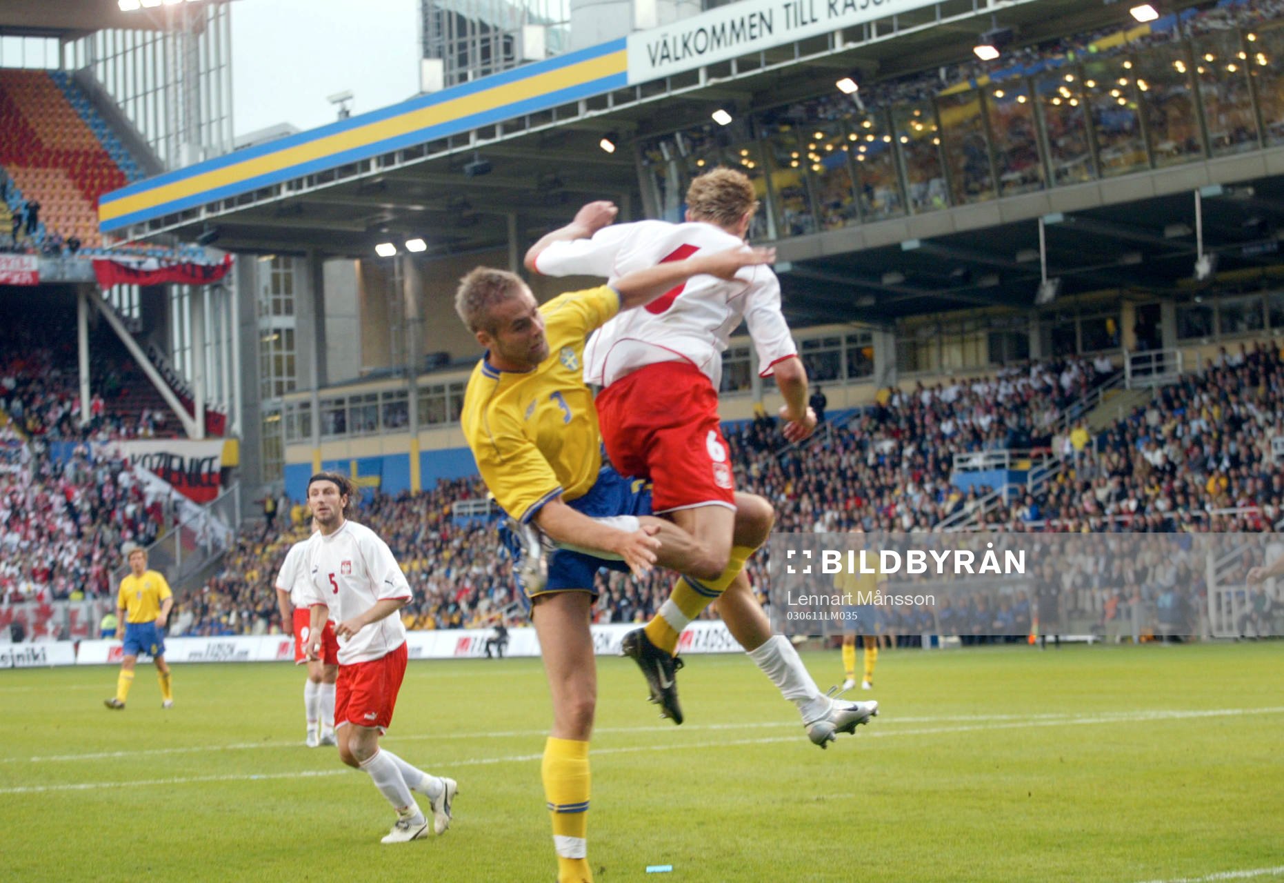 Olof Mellberg. Råsunda. Läktare